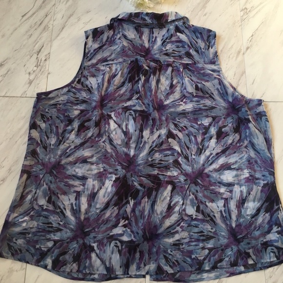 MOTTO | Purple Floral Button Up Collared Shirt - Picture 7 of 7